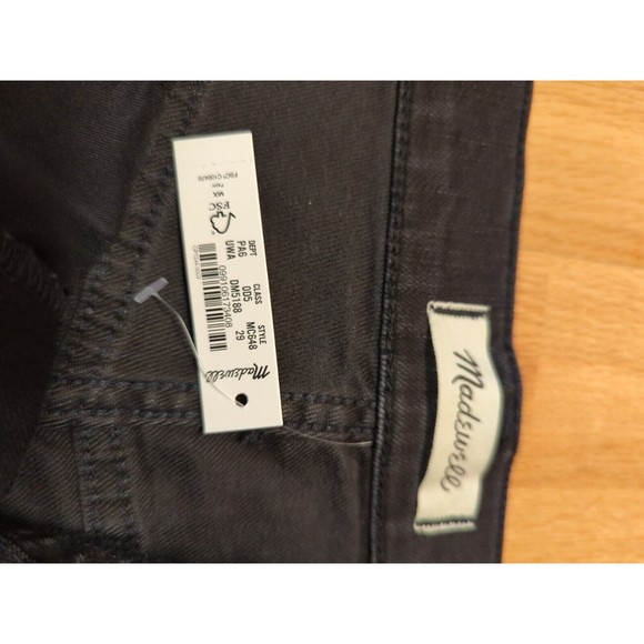 Madewell Shorts Womens 29 Black The Perfect Jean Denim Distressed High Rise - Picture 9 of 12